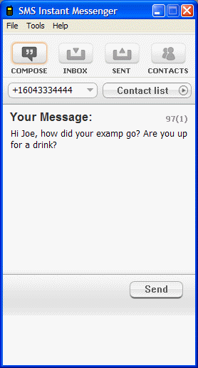 Send SMS from your computer