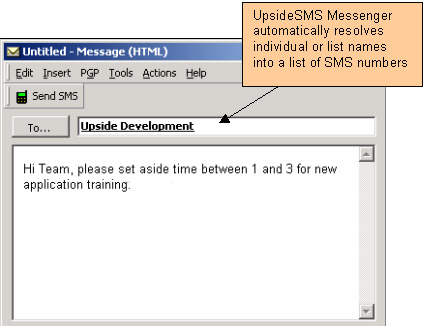 UpsideSMS Messenger - the only way to send SMS from Microsoft Outlook